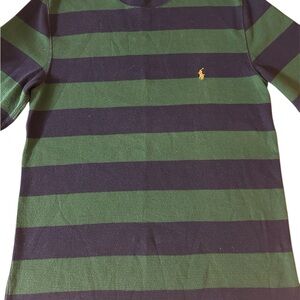 Ralph Lauren Navy and Green Striped Knit